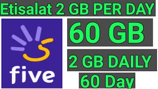 Five Sim 60 GB INTERNET 2 GB Daily Monthly Package | Five sim 60 gb  eid offer 2024