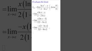 Limit of natural logarithm