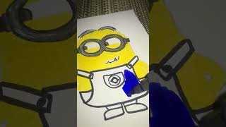 Drawing Minion(dave)#shorts #art #brush_painting #drawing #minions #minion #bob