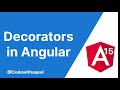 Angular Tutorial | Decorators in angular | How they work