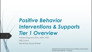 PBIS Overview for Public