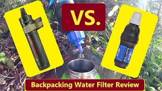 Backpacking Water Filter Review - Survivor Straw Vs. Sawyer Squeeze