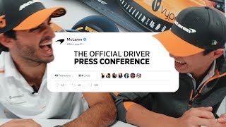 Official Driver Press Conference with Carlos Sainz and Lando Norris