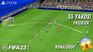 FIFA 23 - Remake of Cristiano Ronaldo 35 Yards Free Kick Goal Al Nassr vs Abha Club Saudi Pro League