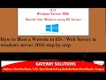 Windows Server 2016  How to Host Website on Web Server | IIS Server