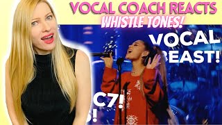Vocal Coach Reacts: 8 Times Ariana Grande Went OFF in Whistle Register!