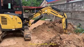 YANMAR Vio35 รถขุดขนาด 3.8 ตัน ลุยขุดหลุมเตรียมงานทำฐานราก ก่อสร้างบ้าน EP.113