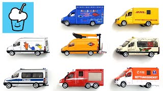 Siku Vehicles Trucks Vans collection with Food Truck Delivery Truck Broadcast Van