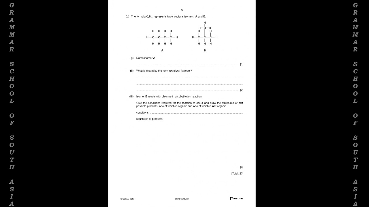 0620_s17_ms_43 Solution Of CHEMISTRY 0620/43 Paper 4 Theory Extended ...