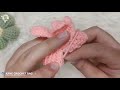 crochet keychain 🌸 crochet afghan flower 🌸 how to make a crochet flower keychain 💖