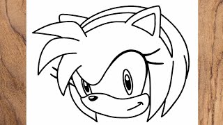 Como dibujar a Amy de Sonic facil paso a paso