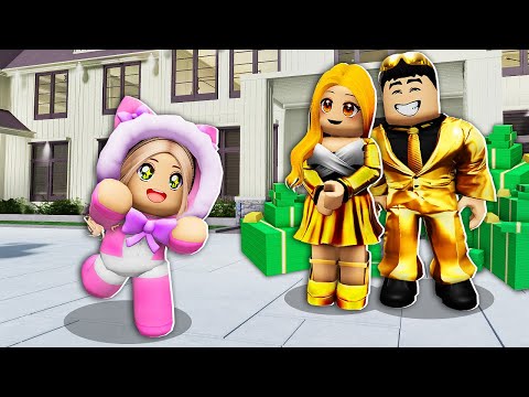Adopted by the billionaire family as a cute plush toy! (Roblox Bloxburg)