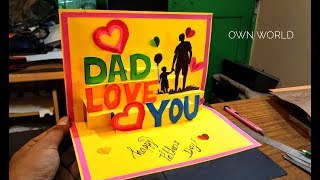 Beautiful father’s day Greeting Card Idea | DIY father’s day POP-UP card |father’s day card