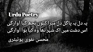 Urdu Poetry 💞💞 | یہ دل یہ پاگل دل میرا کیوں بُجھ گیا آوارگی | Mohsin Naqvi Poetry |