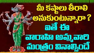 దుష్ట శిక్షణ శిష్ట రక్షణ చేయు అత్యంత శక్తివంతమైన శ్రీ వారాహి దేవి మంత్రం... | Vaarahi Devi Mantram