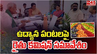 ఉద్యాన పంటలపై రైతు కమిషన్ సమావేశం : వ్యవసాయ,  రైతు సంక్షేమ కమిషన్ చైర్మన్ కోదండరెడ్డి // TV45