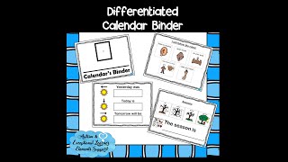 Interactive Calendar Morning Group Binder