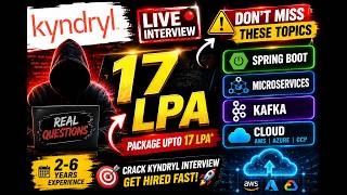 🔔 Kyndryl Java Developer LIVE Interview | Collections | Spring Boot | Microservices | Kafka | Cloud