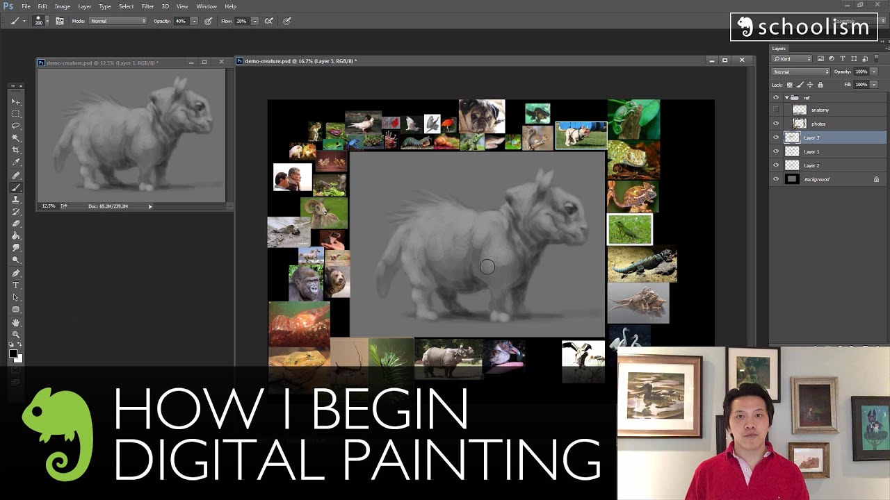 How I Begin Digital Painting Youtube