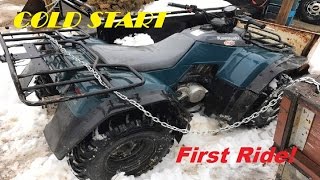 Kawasaki Bayou 400 Cold Start \u0026 First Test Ride