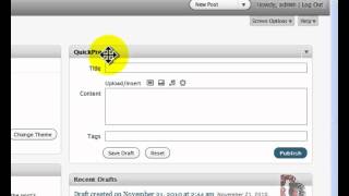 Wordpress Tutorial For Beginners Part 2 - The Dashboard