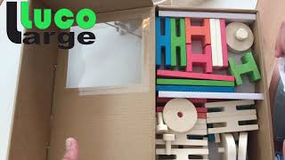 Luco Eco Wooden Blocks fit Kapla and KEVA. Eco friendly Blocks good for development, hours of fun!