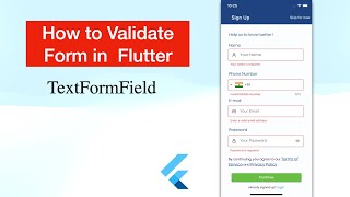 How to Validate TextField Value | Flutter Form Validation | Flutter TextField Validation