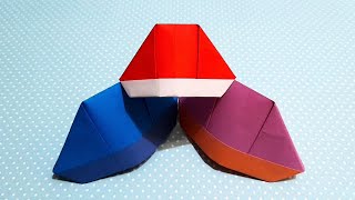 VERY EASY (´ε｀ )♡ DIY ORIGAMI HAT (6) ! 簡單折紙帽子 (6) 🧢 #종이접기 #折り紙 #اوريجامي #оригами #ओरिगामी #origami