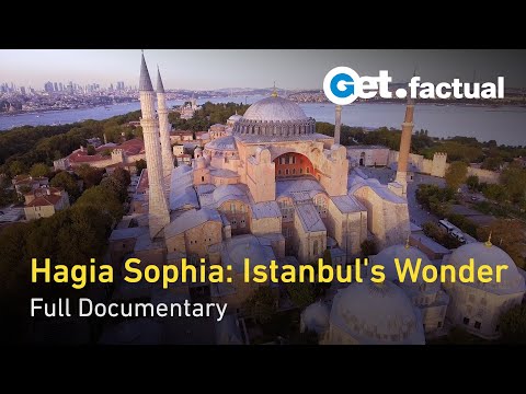 What important architectural element most immediately supports the dome of the Hagia Sophia?