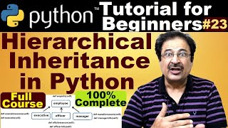 hierarchical inheritance in python example | python coding tutorial for beginners #python3 #oop #23