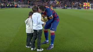 Leo Messi shares his sixth Ballon d'Or with the Camp Nou