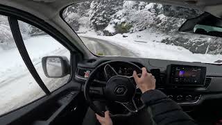 [Snow] Chamonix - Servoz  | France 🇫🇷 4K | Cockpit POV GoPro | New Renault Traffic 2022