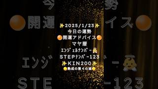 2025年1月23日の運勢 #開運アドバイス #20250123 #マヤ暦   #KIN200  #黄色い太陽　#黄色い戦士  #音5 #第４の城 #shorts #ｴﾝｼﾞｪﾙﾅﾝﾊﾞｰ #123