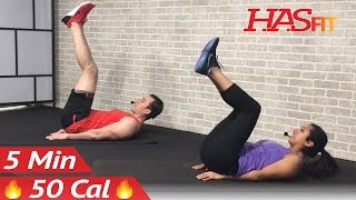 5 Min Lower Ab Workout for Women & Men - 5 Minute Lower Abs Belly Fat Flattener Stomach Workout