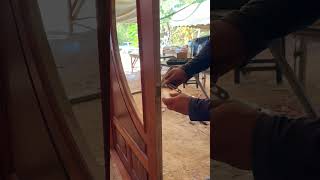 เจาะกลอนให้ลูกค้ากัน #door #ประตูไม้สัก #ประตูหน้าต่าง #woodworking