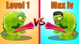 Plants Vs Zombies 2 Gargantuar Zomboid Level 1 vs Max Level!!!