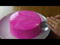 MIRROR GLAZE CAKE -- FAIL included -- buttercream frosted cake with reflective glaze