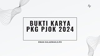 Bukti Karya PKG PJOK 2024