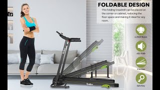 REDLIRO Folding Treadmill for Home Walking with Incline