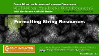 Android 03P - Formatting String Resources