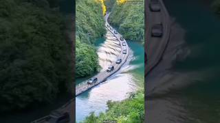 पानी के ऊपर तैरता हुआ पुल || floating bridge over water #shorts #viral #youtubeshorts #trending