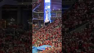 Georgia fans taking over Mercedes Benz, lighting it up.