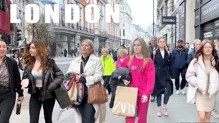 London Streets Walking Tour | Oxford Street London March 2022 |Central London Walk [4K]
