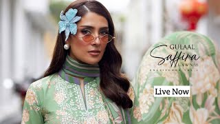 Gulaal Saffira Unstitched Lawn Collection 2025 | Ayeza khan | Afrozeh Floral Charm Luxury Lawn 2025