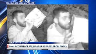Man accused of stealing 8 packages from north Columbus porch