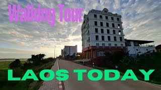 Walk at Mekong RiverSide Today // Vientiane Laos 2024 // Unedited Video by Annasor Travels