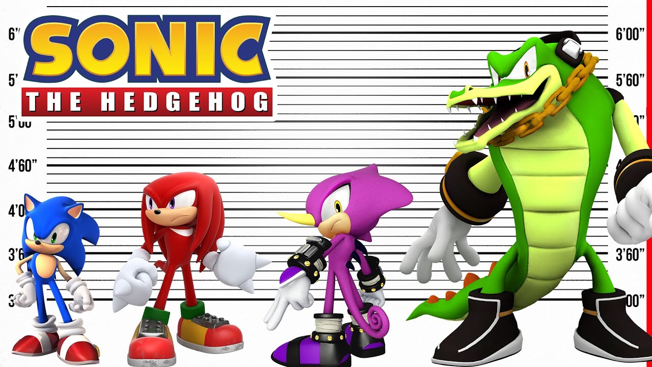 Sonic The Hedgehog Size Comparison | Biggest Character Heights - YouTube