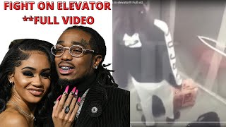Quavo & Saweetie Elevator Altercation caught on  (FULL )