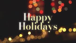 HAPPY HOLIDAYS BG Video Loop Wallpaper Screesaver [1 HOUR lights yellow gold]