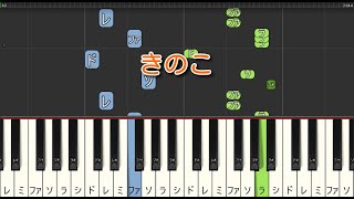 【子供の歌】きのこ（ピアノ）童謡